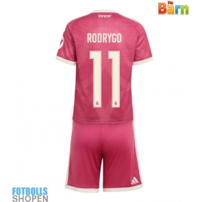 Billiga Real Madrid Rodrygo Goes #11 Tredjeställ Barn 2026-27 Kortärmad (+ Korta byxor)